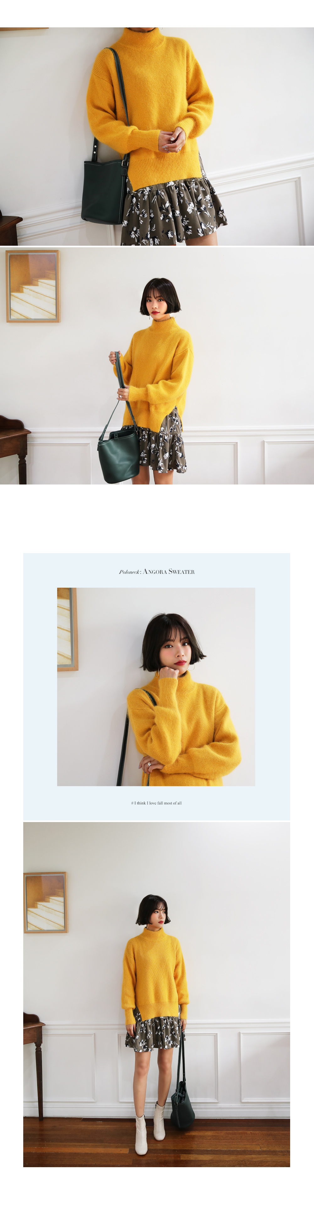 アンゴラ混モックネックニットプルオーバー・全3色 | DHOLIC | 詳細画像5