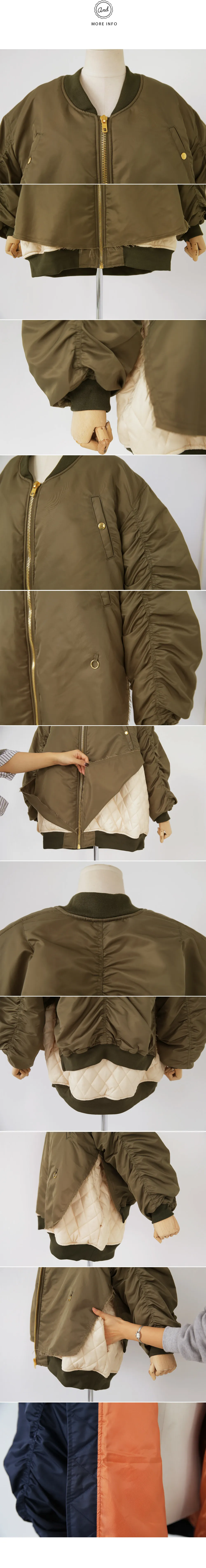 レイヤードライクオーバーサイズMA-1ジャケット・全2色 | DHOLIC | 詳細画像6