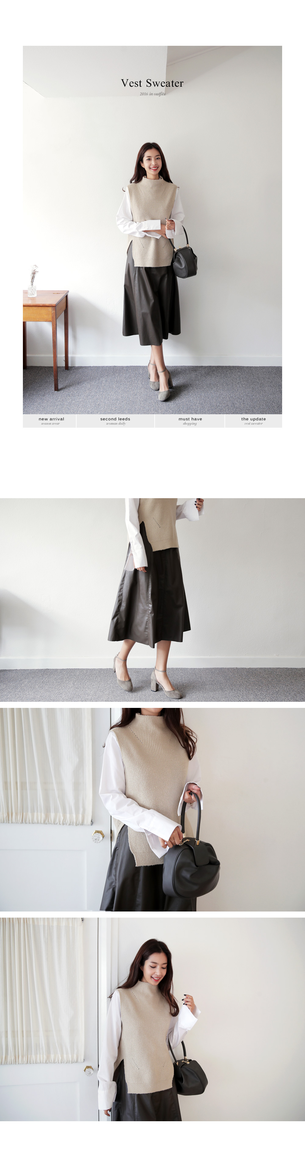 レザーライクフレアミディスカート･全2色 | DHOLIC PLUS | 詳細画像3
