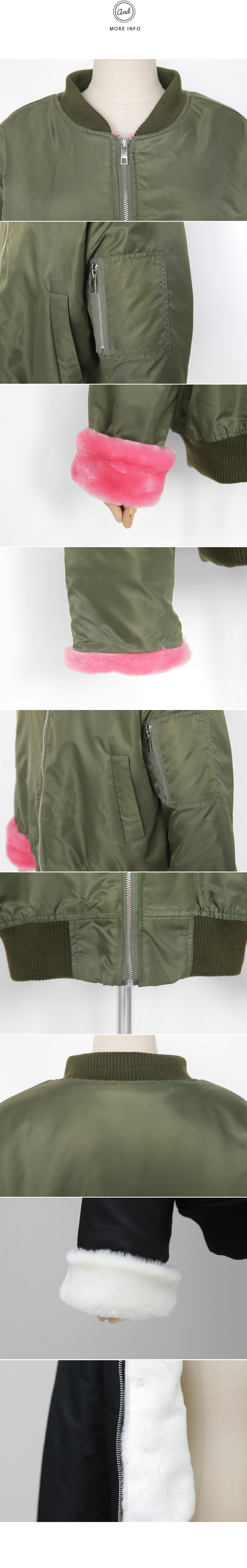 ファーライニングジップアップジャケット・全2色 | DHOLIC | 詳細画像6