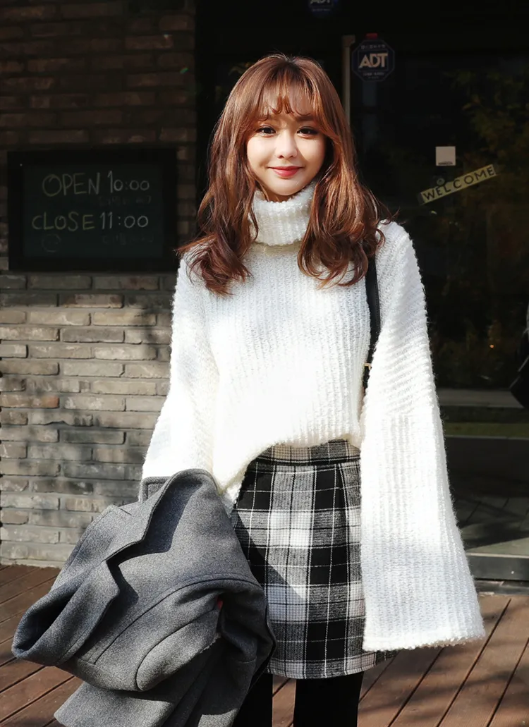 ワイドスリーブタートルネックニットプルオーバー・全5色 | DHOLIC | 詳細画像1