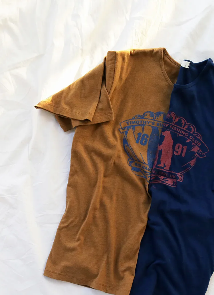 シルクブレンドプリントTシャツ・全2色 | DHOLIC PLUS | 詳細画像1