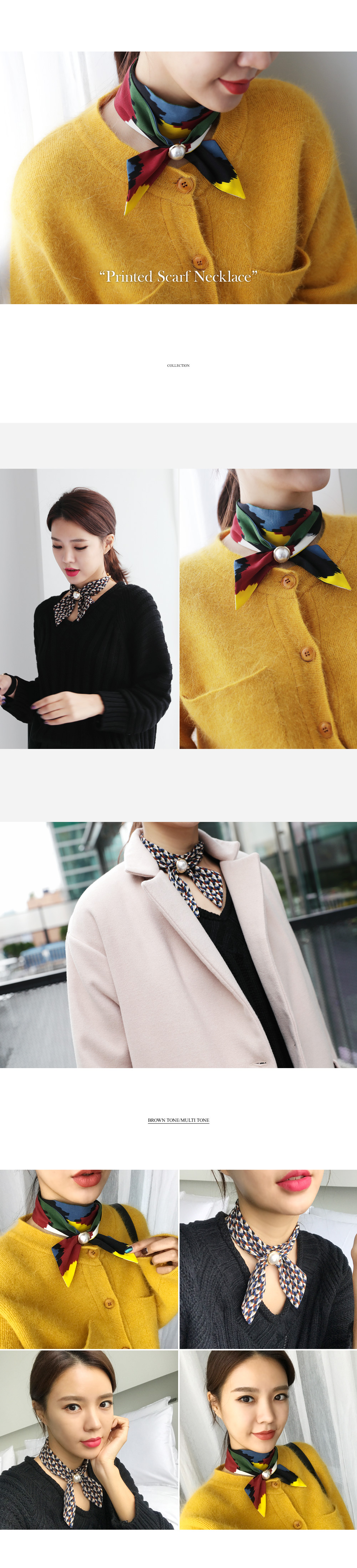 2TYPEパールポイントスカーフネックレス・全2色 | DHOLIC | 詳細画像3