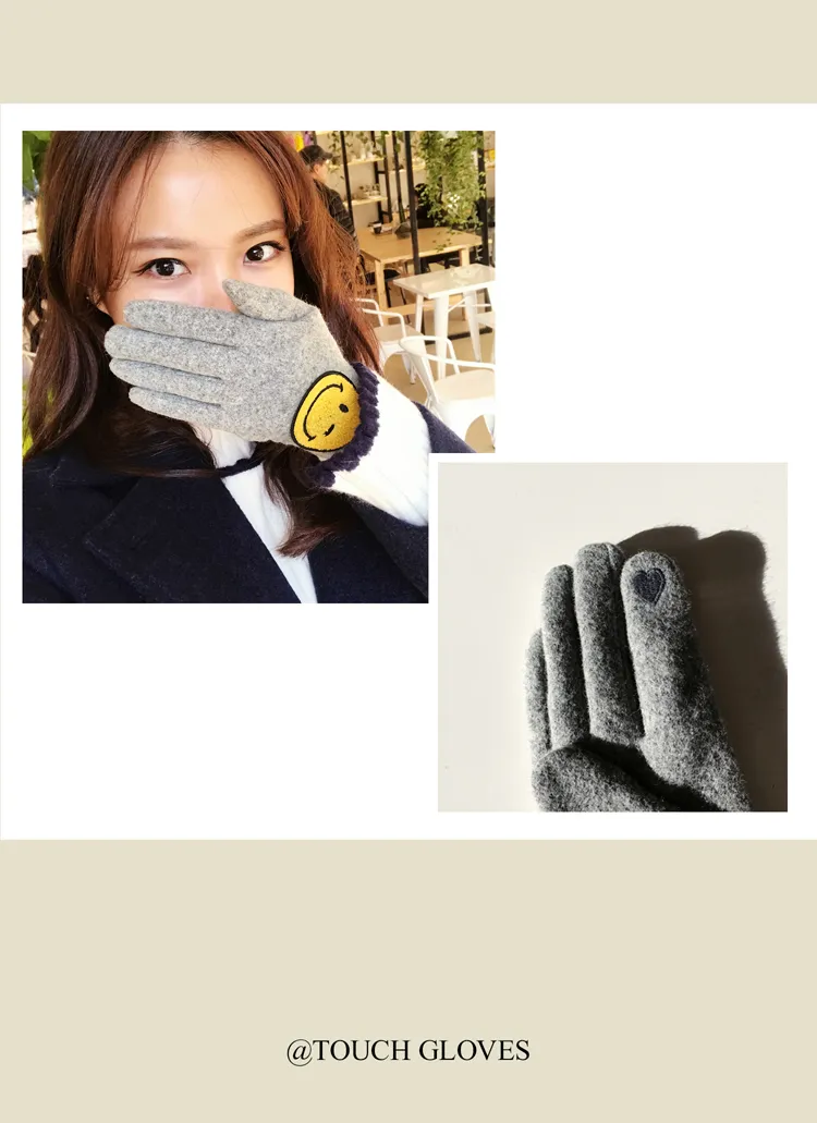 ＊スマホ対応＊2TYPEスマイリーポイント手袋・全4色 | DHOLIC | 詳細画像1