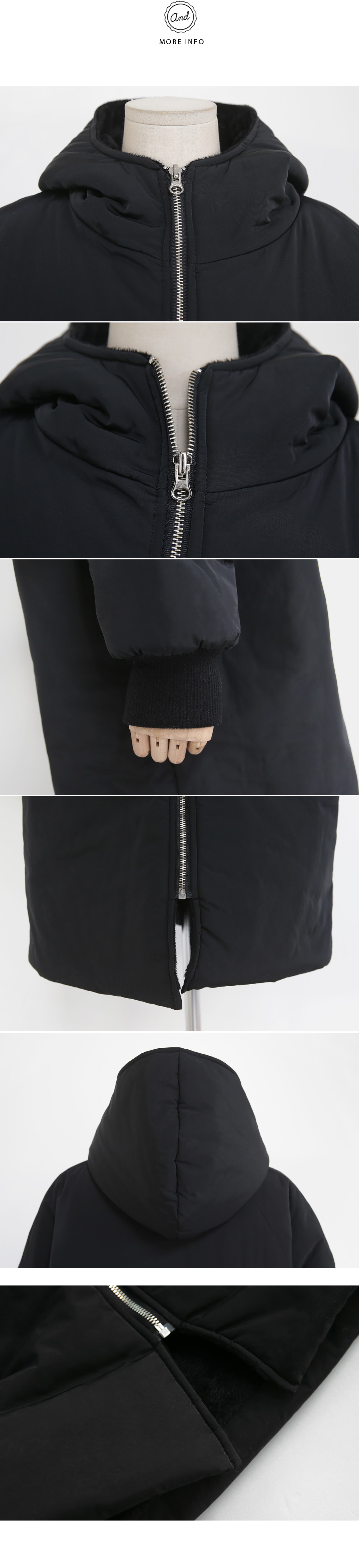 ファーライニングブラック中綿ジャケット・全1色 | DHOLIC | 詳細画像6