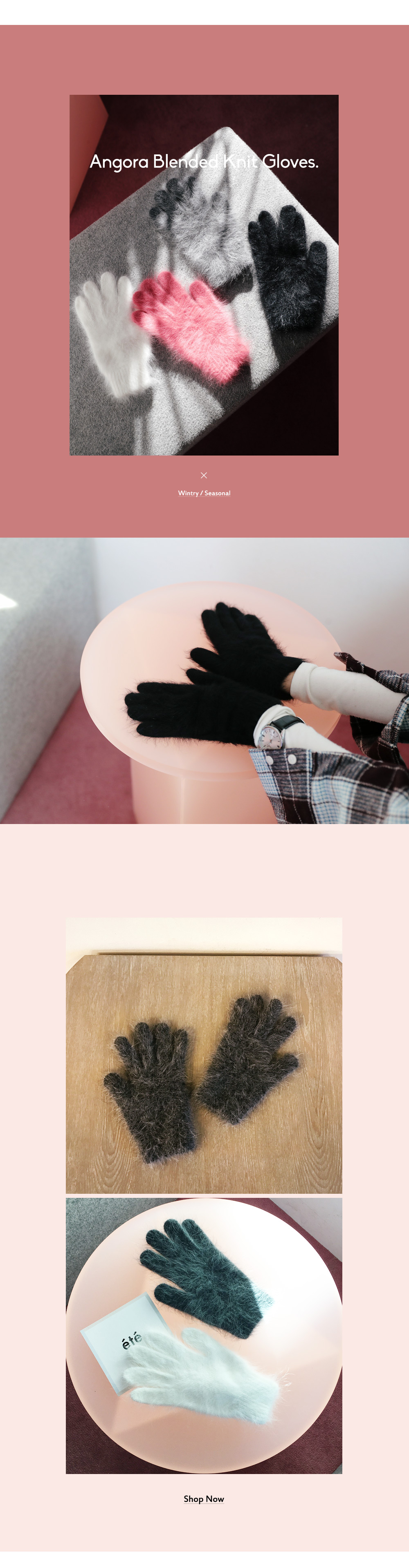 アンゴラブレンドニット手袋・全4色 | DHOLIC | 詳細画像2