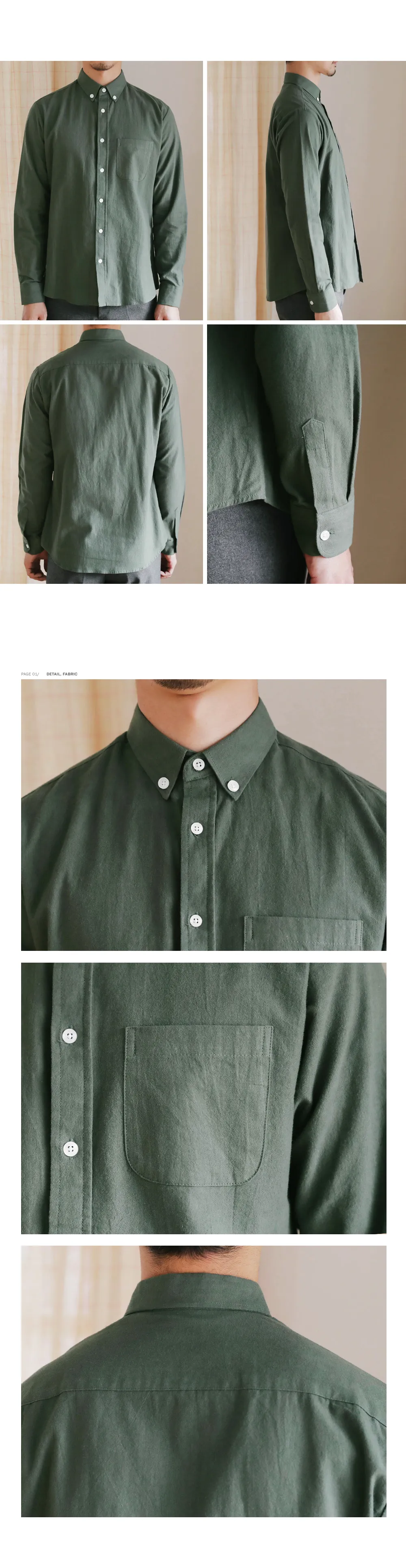 ボタンダウンベーシックコットンシャツ･全4色 | 詳細画像3