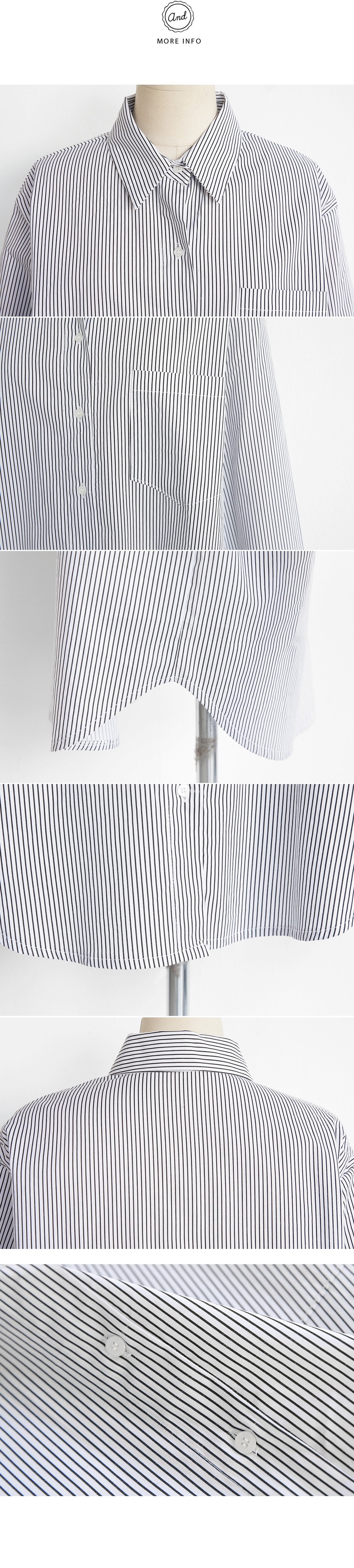 ロングカフスピンストライプシャツ･全1色 | DHOLIC | 詳細画像6