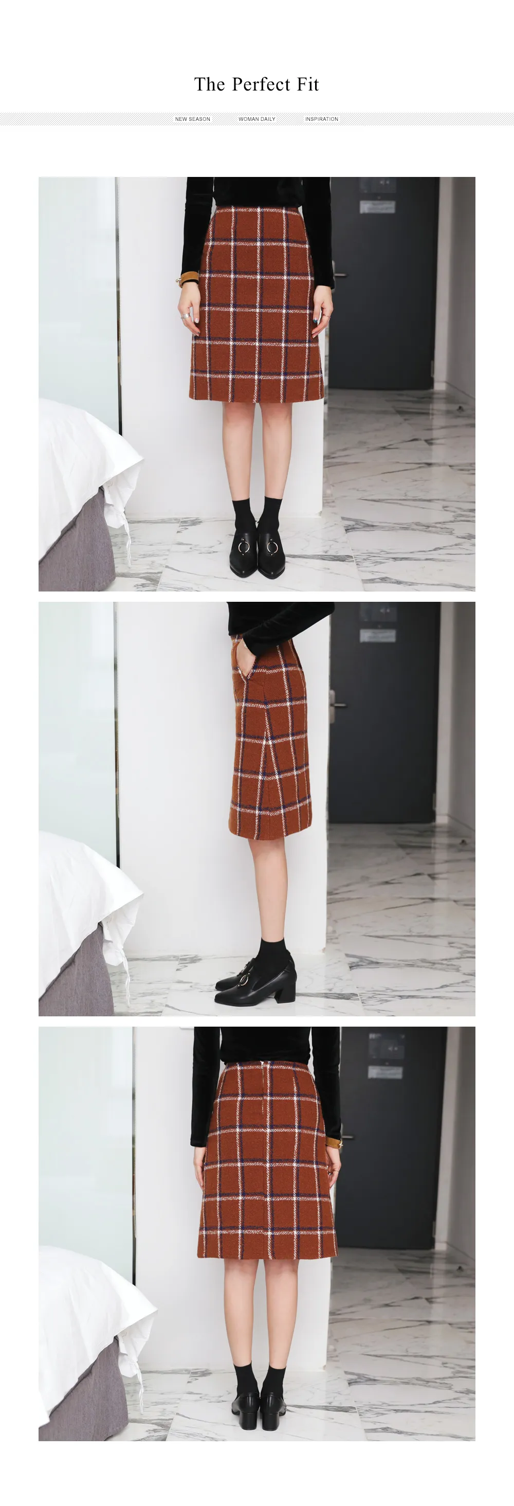 チェックパターンAラインスカート・全2色 | DHOLIC PLUS | 詳細画像2
