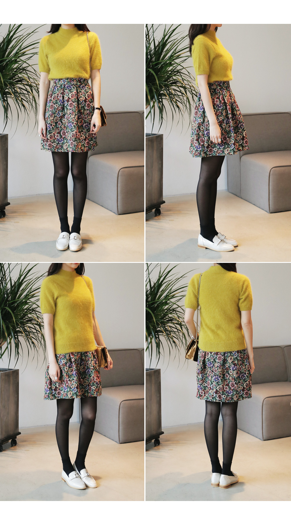 ゴブラン織りフレアミニスカート・全1色 | DHOLIC | 詳細画像5