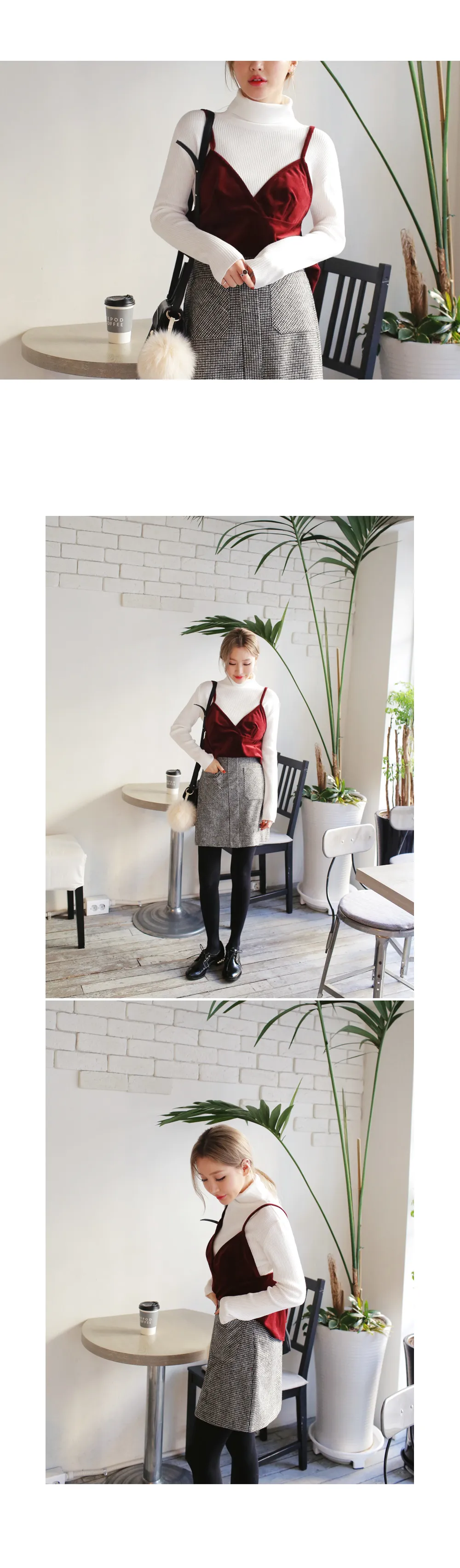 2TYPEポケットポイントAラインスカート・全3色 | DHOLIC | 詳細画像3