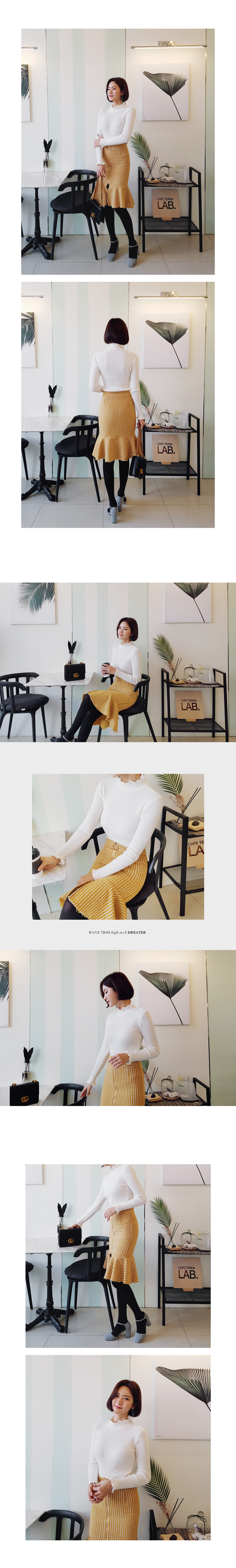 フレイドヘムウェーブパターンマーメイドスカート・全2色 | DHOLIC PLUS | 詳細画像4