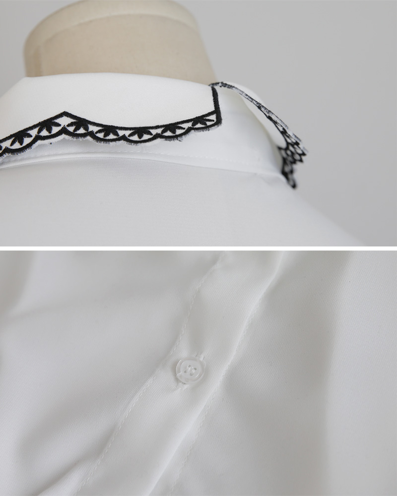 刺繍カラーホワイトシャツブラウス・全1色 | DHOLIC PLUS | 詳細画像20