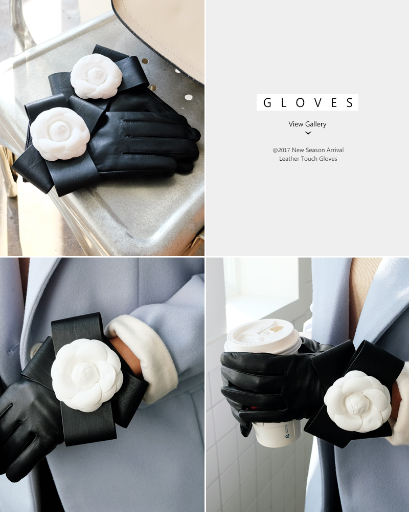 ＊スマホ対応＊フラワーリボンレザー手袋・全2色 | DHOLIC PLUS | 詳細画像5