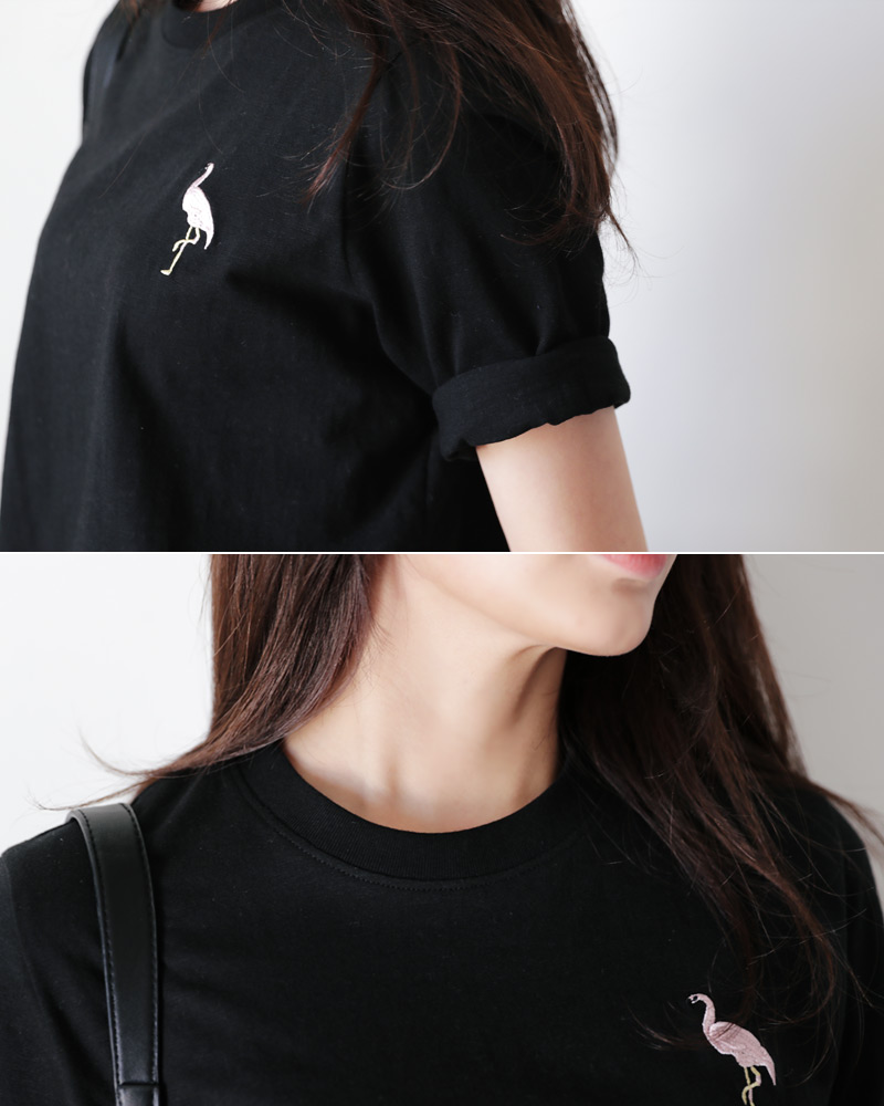 2TYPE刺繍ポイントショートスリーブTシャツ・全2色 | DHOLIC | 詳細画像4