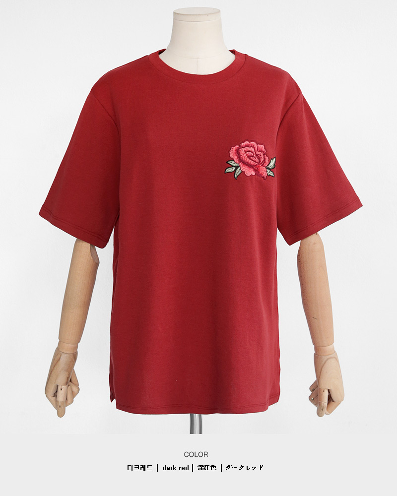 ローズ刺繍ショートスリーブTシャツ・全4色 | DHOLIC | 詳細画像24
