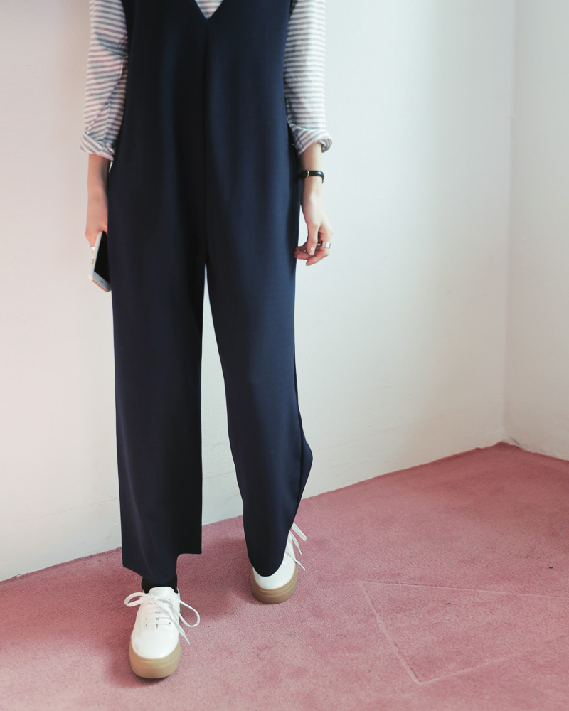 <font color=red><b><人気商品再入荷></b></font>Vネックスリーブレスオールインワン・全2色 | DHOLIC | 詳細画像10