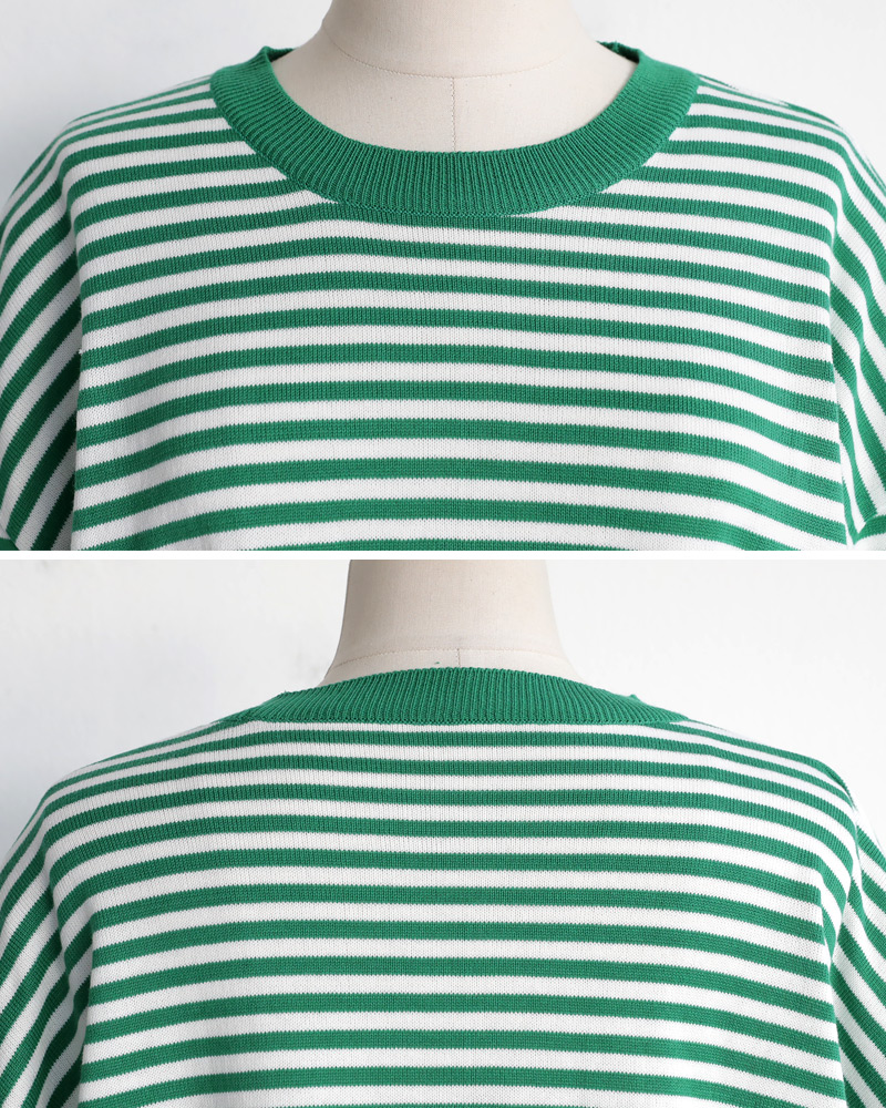 ロールヘムボーダーニットTシャツ・全2色 | DHOLIC | 詳細画像24