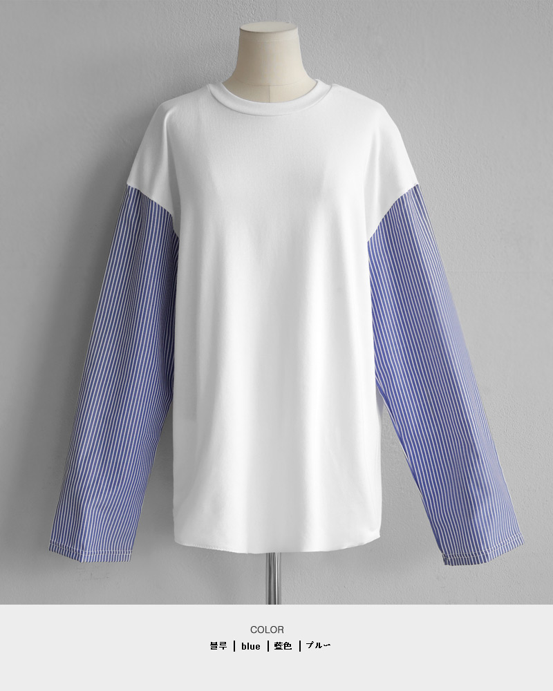 ストライプスリーブTシャツ・全2色 | DHOLIC | 詳細画像18