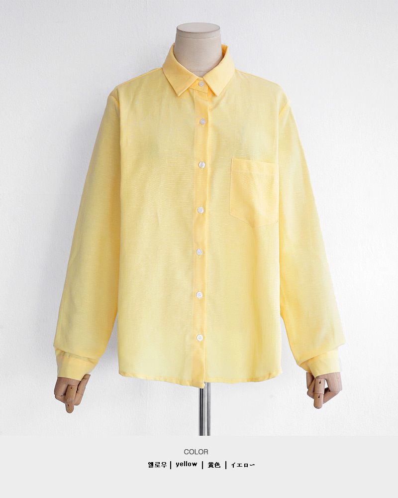 パステルカラーワンポケットコットンシャツ・全4色 | DHOLIC | 詳細画像18