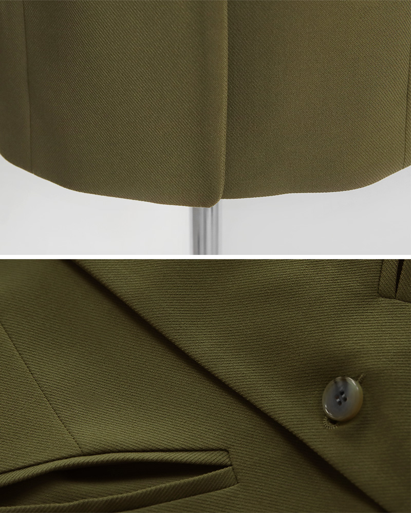 スリムフィットシングルジャケット&フロントスリットツータックペンシルスカートSET・全2色 | DHOLIC PLUS | 詳細画像22