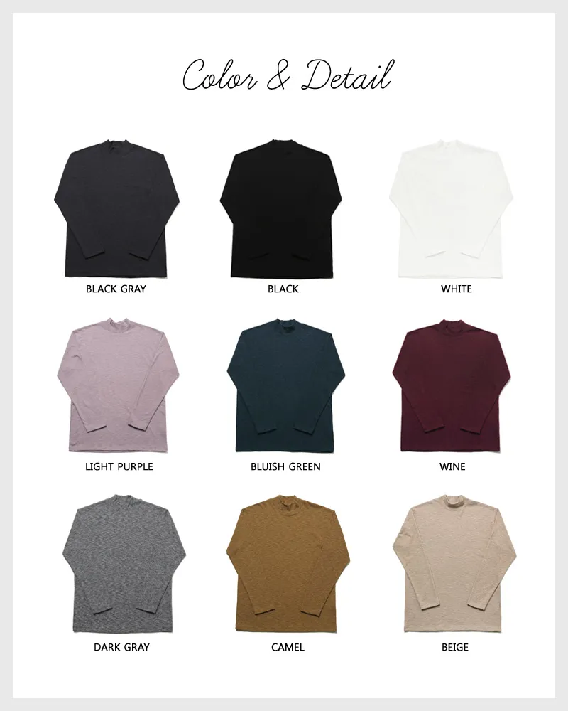 9COLORSモックネックTシャツ・全9色 | 詳細画像3