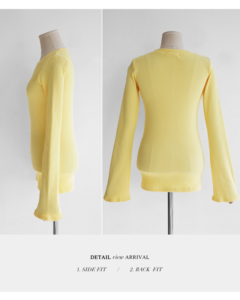 ベルスリーブスリムフィットリブTシャツ・全3色 | DHOLIC | 詳細画像30