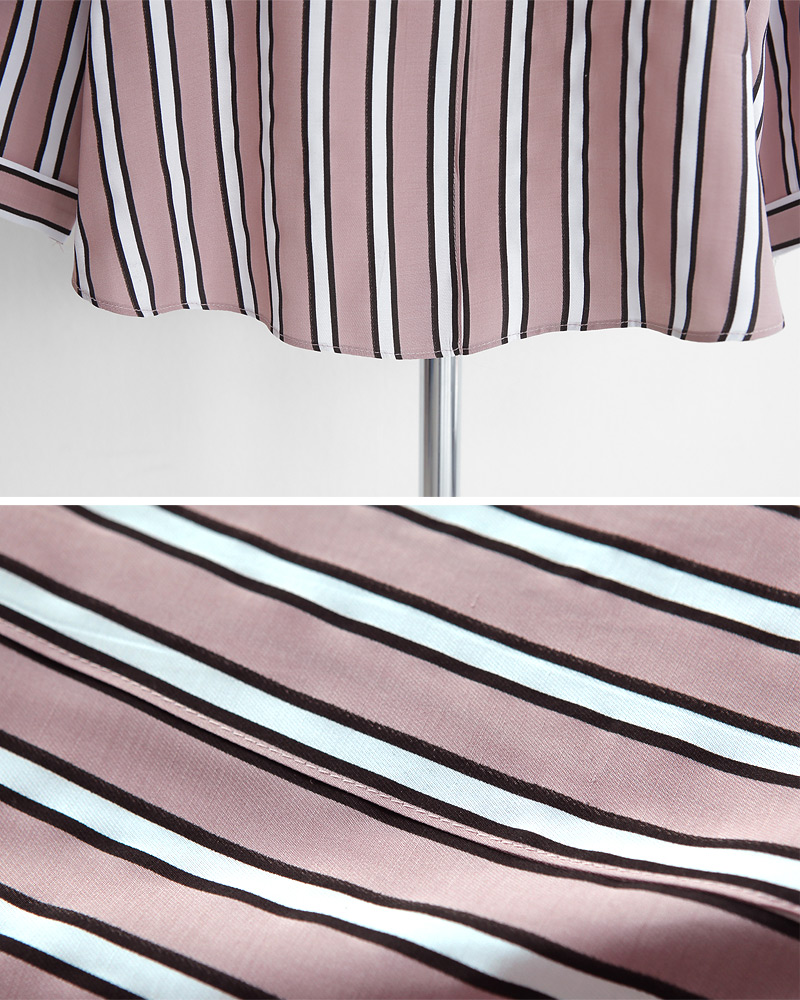 <font color=red><b>○雑誌掲載商品○</b></font>ワイドスリーブVネックストライプブラウス・全3色 | DHOLIC | 詳細画像28