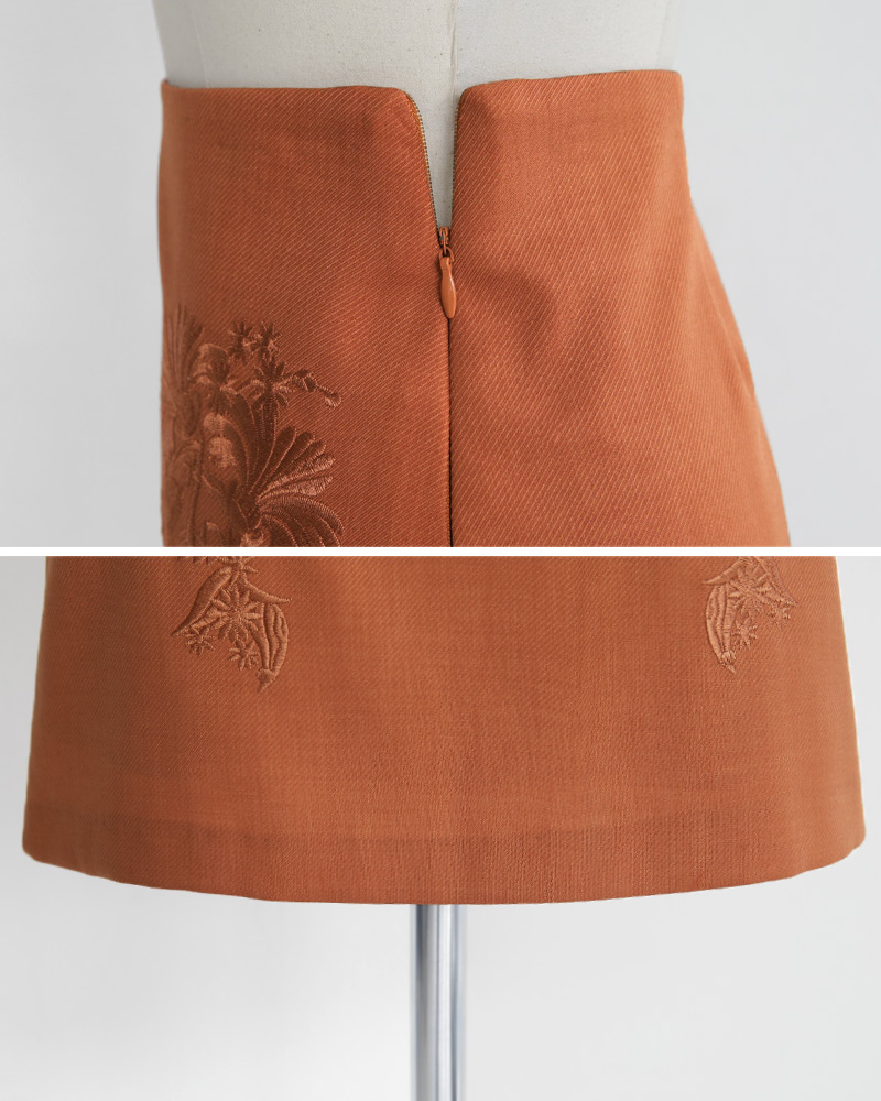 ワントーンフラワー刺繍ミニスカート・全2色 | DHOLIC | 詳細画像18