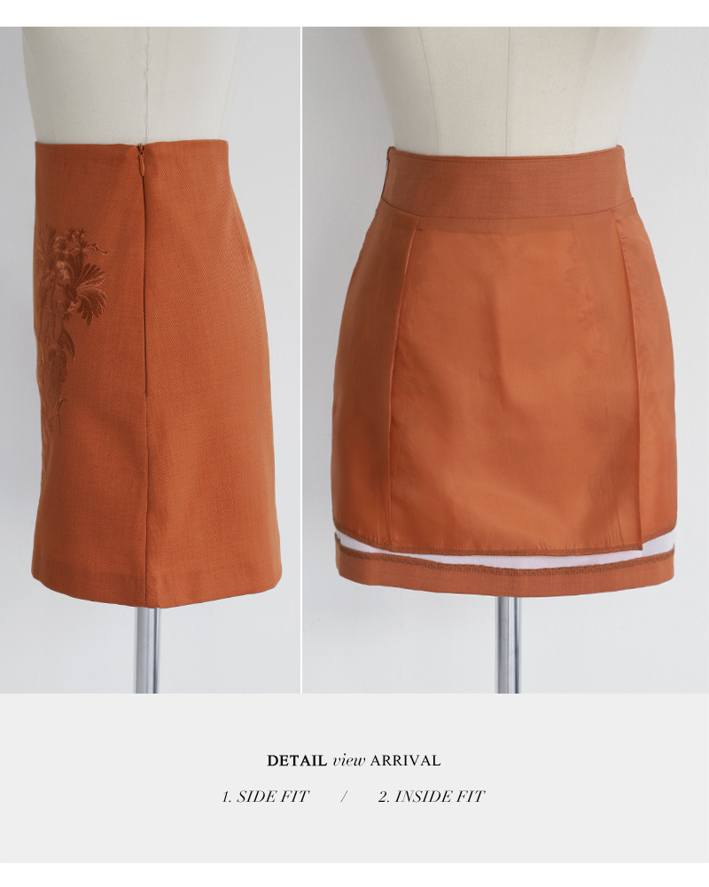 ワントーンフラワー刺繍ミニスカート・全2色 | DHOLIC | 詳細画像16