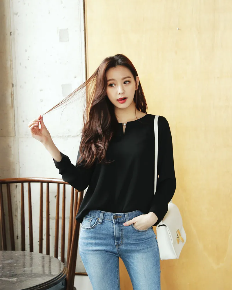 カットポイントフレイドヘムウォッシュドデニムスキニーパンツ・全2色  