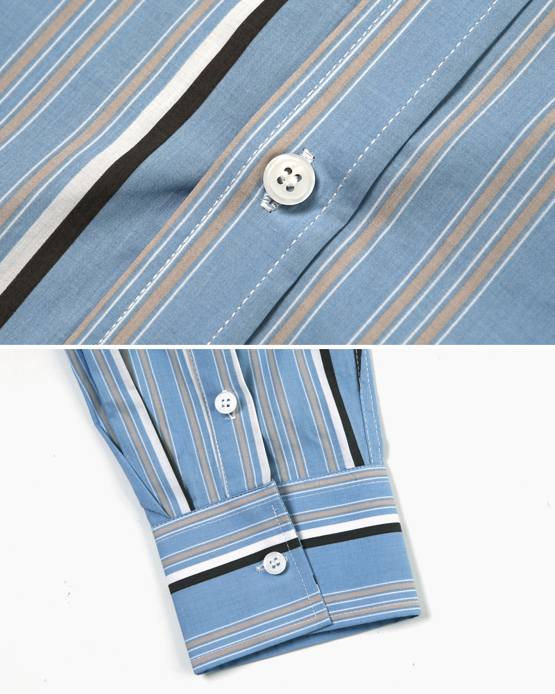 ボクシーフィットマルチストライプパターンシャツ・全3色 | 詳細画像25