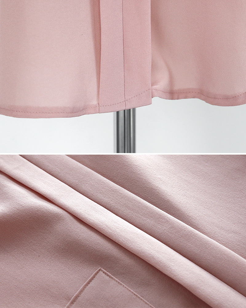 <font color=red><b><人気商品再入荷></b></font>バンドカラーネックスリットブラウス・全4色 | DHOLIC | 詳細画像25