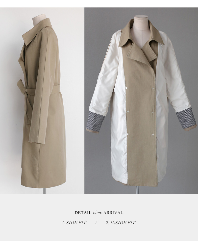 ストラップSETスナップボタントレンチコート・全2色