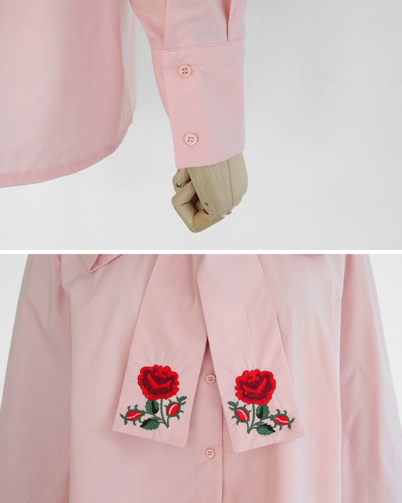 ローズ刺繍ストラップSETコットンシャツ・全3色 | DHOLIC | 詳細画像22