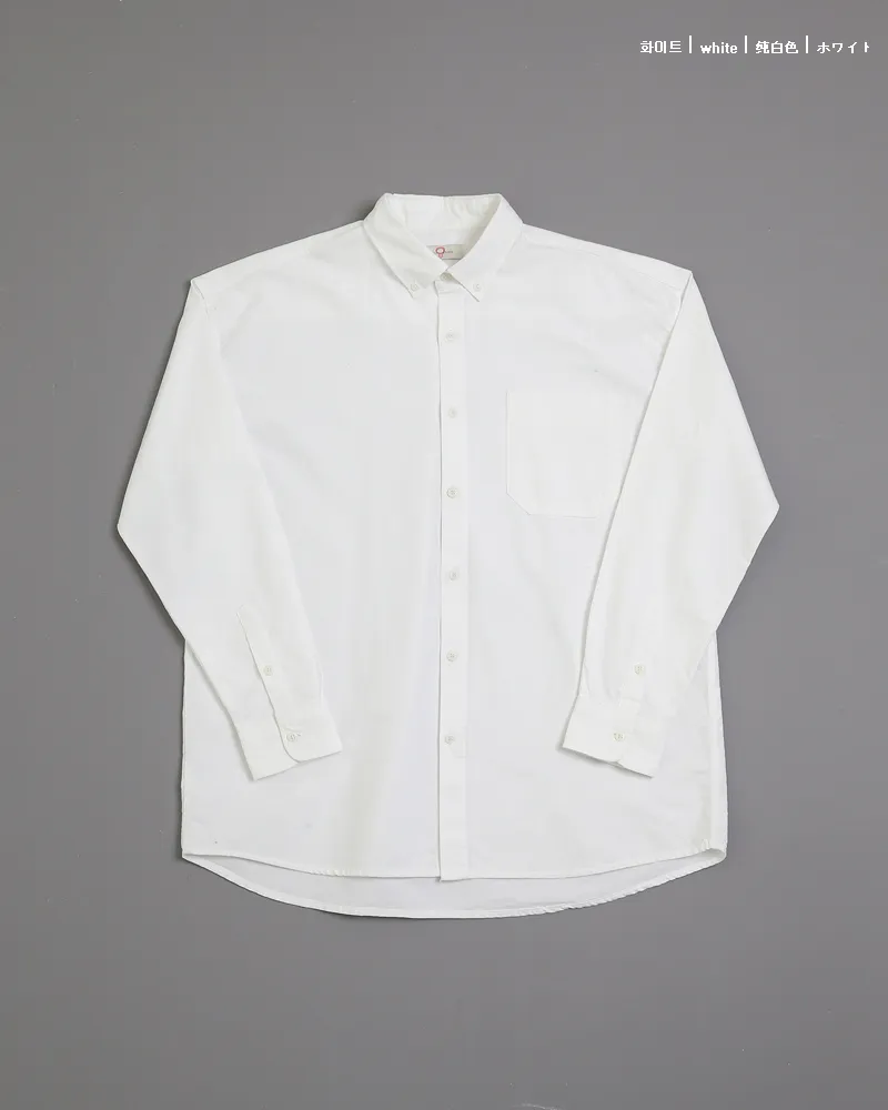 ボタンダウンコットンホワイトシャツ・全1色 | 詳細画像18