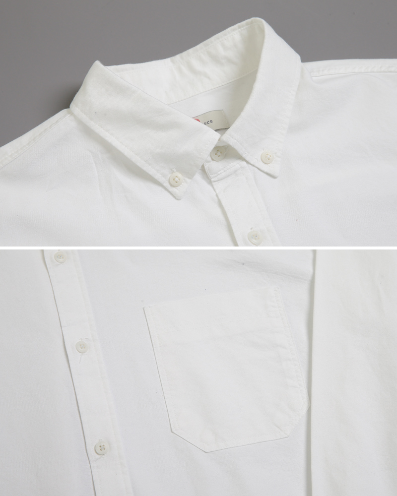 ボタンダウンコットンホワイトシャツ・全1色 | 詳細画像20