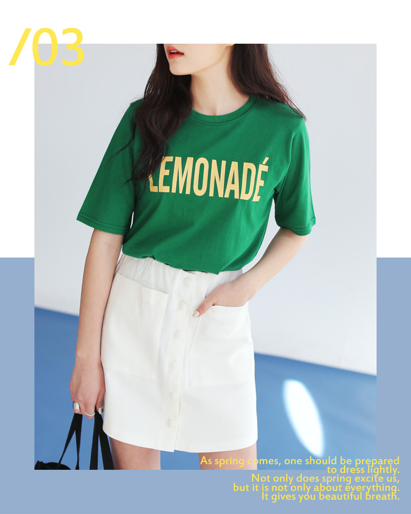 LEMONADEロゴショートスリーブTシャツ・全4色 | DHOLIC | 詳細画像2