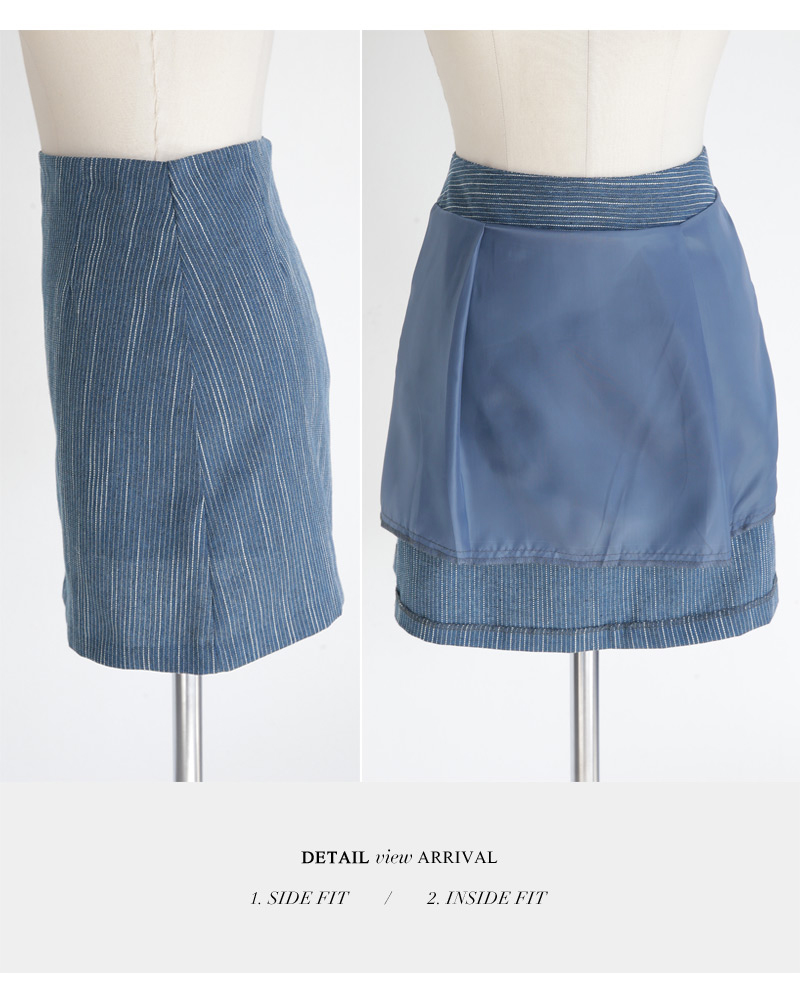 リネン混ドットラインジャケット&ミニスカートSET・全2色 | DHOLIC | 詳細画像25