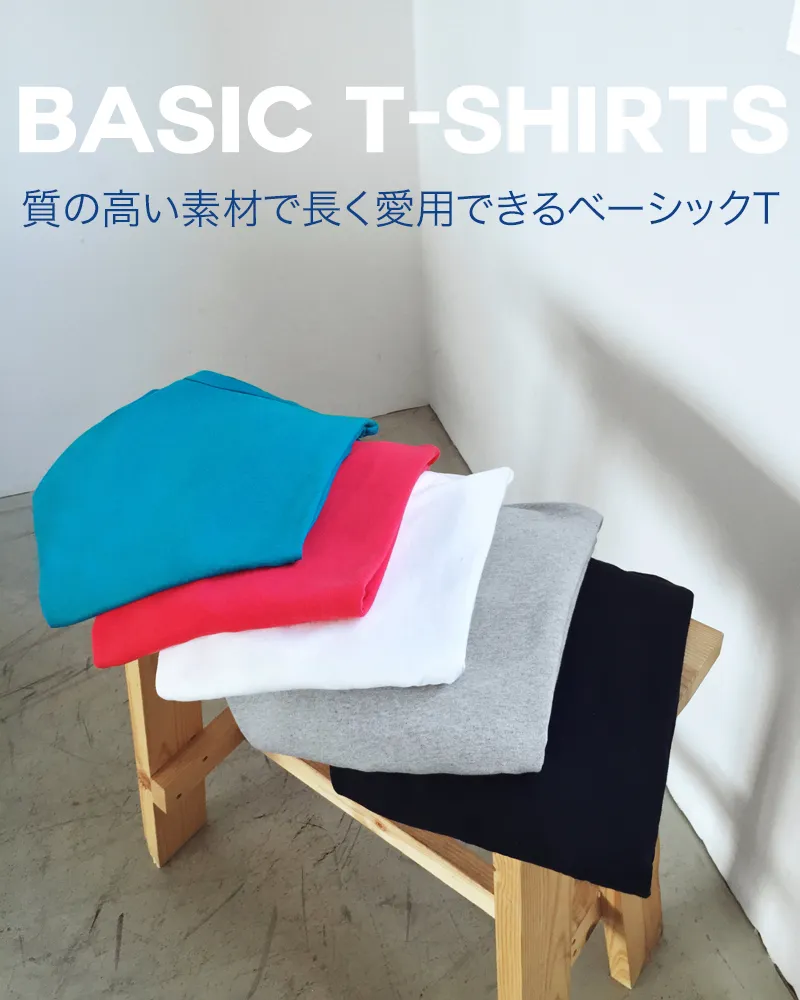 5COLORSラウンドネックコットンTシャツ・全5色 | 詳細画像2