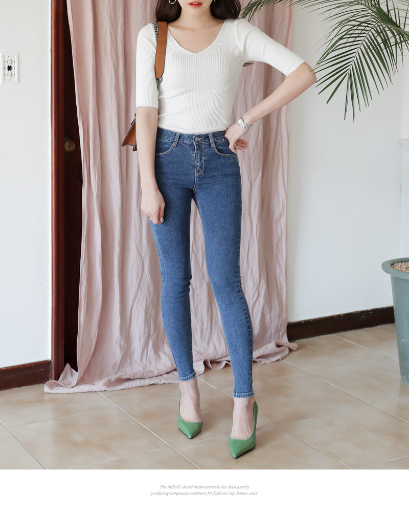 ハイウエストスキニーデニムパンツ3色展開 楽天市場】＼期間限定クーポン有り／デニムパンツ レディース