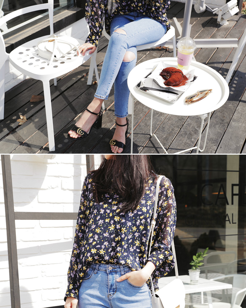 二ーカットライトブルースキニーデニムパンツ・全1色 | レディース