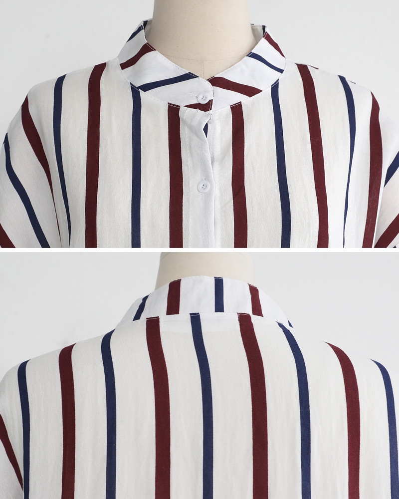ワンポケットストライプパターンシャツ・全3色 | DHOLIC | 詳細画像21