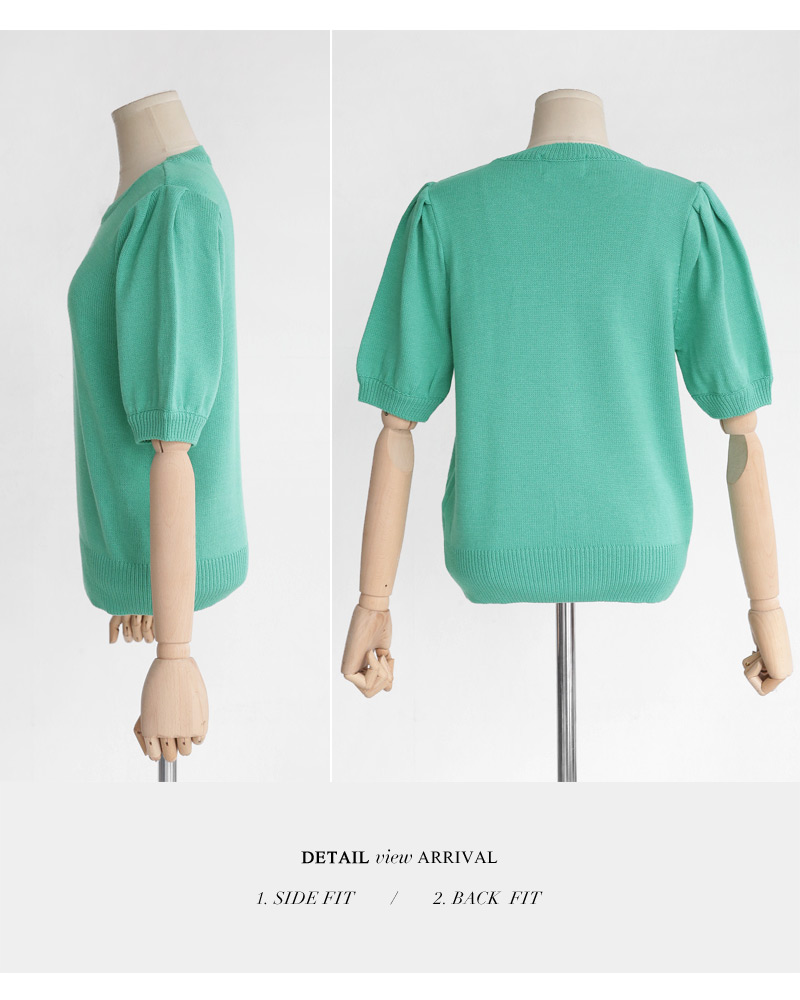 パフショートスリーブニットTシャツ・全4色 | DHOLIC | 詳細画像22