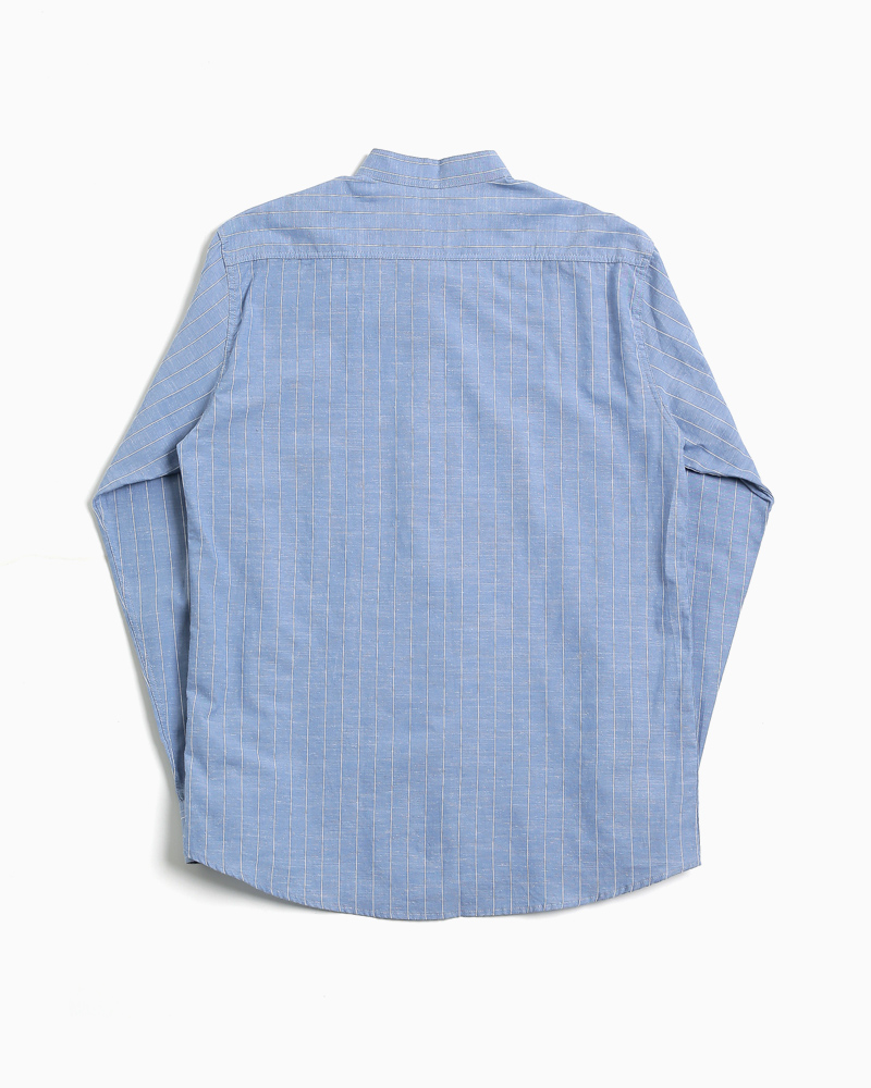 ワンポケットストライプスタンドカラーシャツ・全3色 | 詳細画像18
