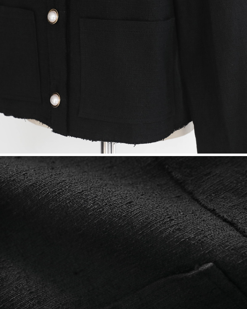 フレイドラインパールボタンジャケット&タイトミニスカートSET・全2色 | DHOLIC | 詳細画像30