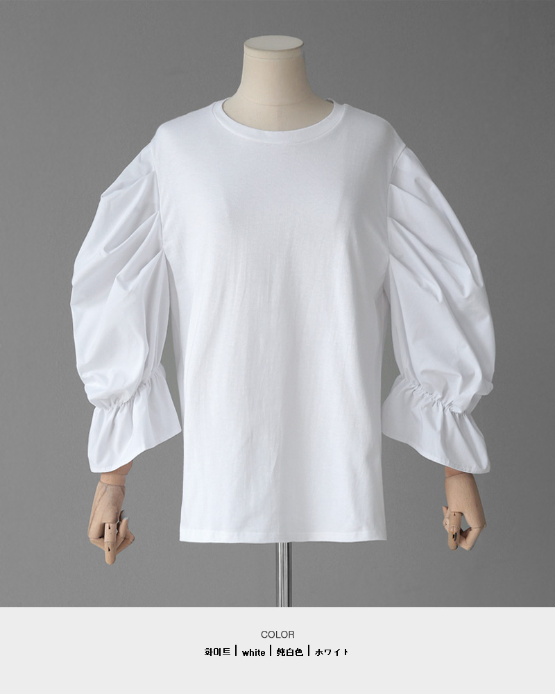 パフスリーブコットンTシャツ・全2色 | DHOLIC PLUS | 詳細画像19