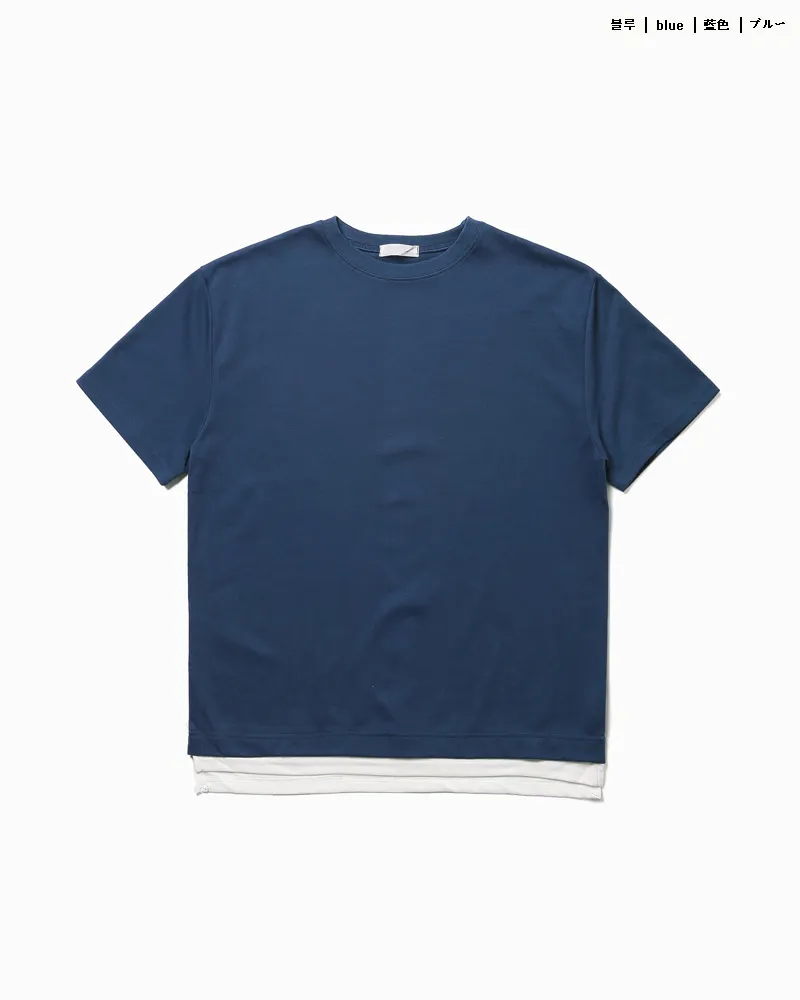 8COLORSレイヤードヘムショートスリーブTシャツ・全8色 | 詳細画像20