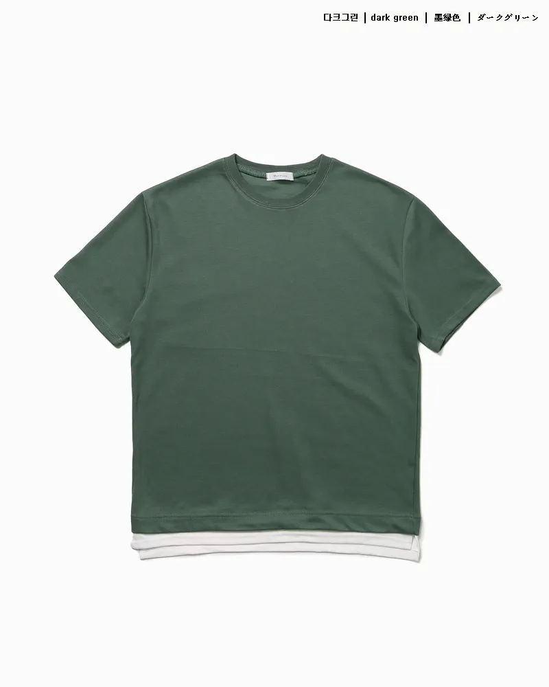 8COLORSレイヤードヘムショートスリーブTシャツ・全8色 | 詳細画像23