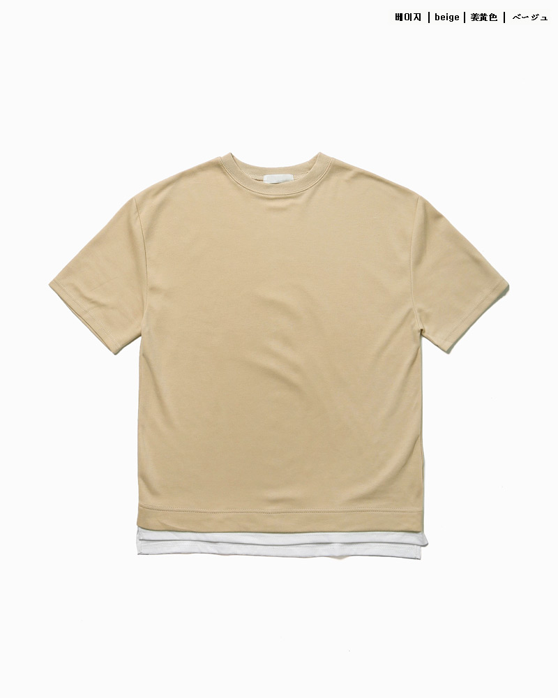 8COLORSレイヤードヘムショートスリーブTシャツ・全8色 | 詳細画像25